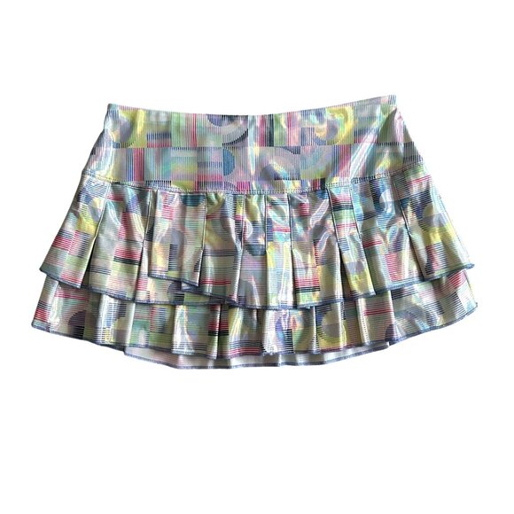 Lucky In Love Womens Sz M Multicolor Tiered Tennis Skort With Built-In Shorts - Picture 1 of 7